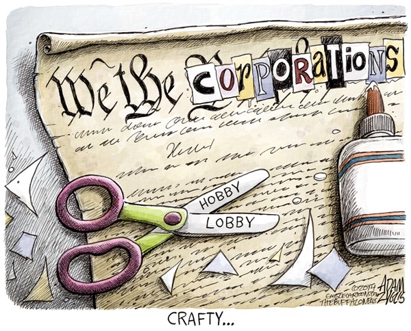 Supreme Court on Hobby Lobby: Not funny, but cartoon-worthy